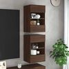 vidaXL N&aacute;stěnn&eacute; skř&iacute;ňky s LED osvětlen&iacute;m pro TV 2 ks hněd&yacute; dub 40 x 30 x 60,5 cm