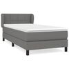 vidaXL Box spring postel s matrac&iacute; tmavě &scaron;ed&aacute; 90x190 cm textil