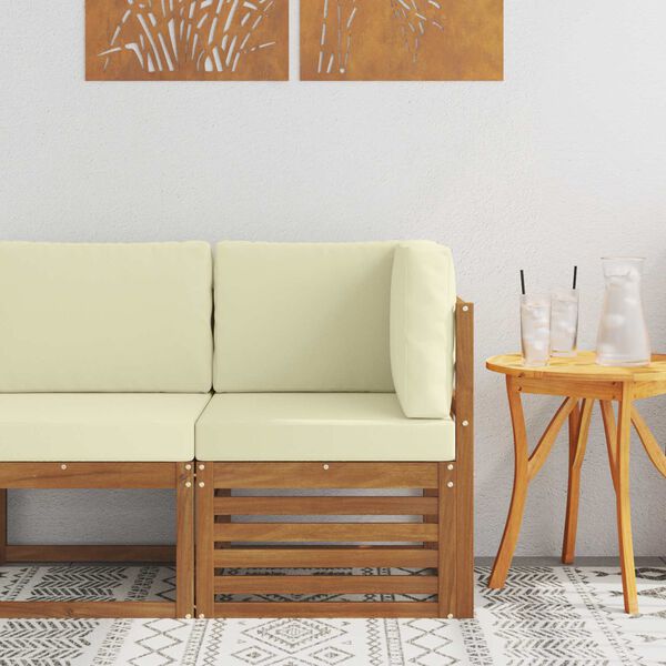 vidaXL Zahradn&iacute; rohov&aacute; sedačka Masivn&iacute; ak&aacute;tov&eacute; dřevo Př&iacute;rodn&iacute;