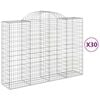 vidaXL Klenut&eacute; gabionov&eacute; ko&scaron;e 30ks 200x50x140/160cm pozinkovan&eacute; železo