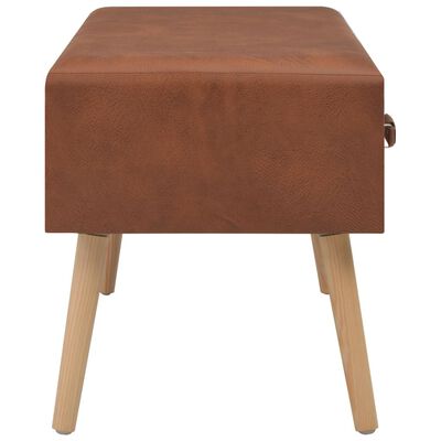 vidaXL Konferenční stolek hnědý 80 x 40 x 46 cm umělá kůže