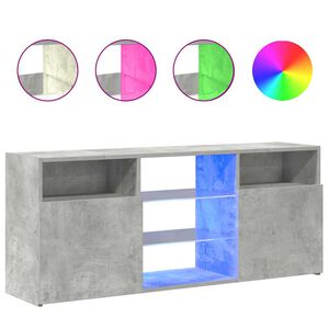 vidaXL TV skř&iacute;ňka s LED osvětlen&iacute;m betonově &scaron;ed&aacute; 120 x 30 x 50 cm