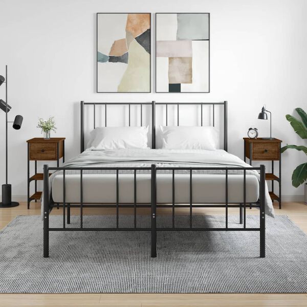 vidaXL Noční stolky 2 ks hnědý dub 34 x 36 x 70 cm kompozitní dřevo