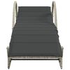 vidaXL Zahradní lehátka 2 ks s poduškami světle šedá polyratan