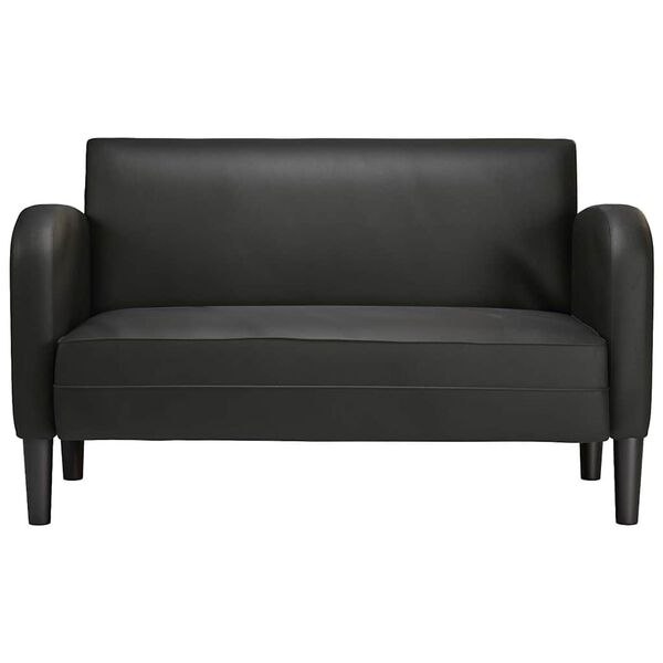 vidaXL Loveseat Sofa čern&aacute; 110 cm uměl&aacute; kůže