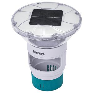 Bestway Plovouc&iacute; sol&aacute;rn&iacute; světlo s LED p&aacute;sky B&iacute;l&aacute; &Oslash; 7,6 cm PC a ABS