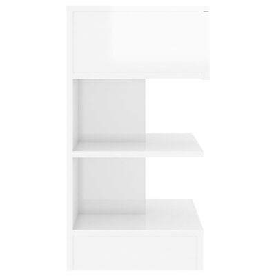 vidaXL Noční stolky 2 ks bílé s vysokým leskem 40 x 35 x 65 cm