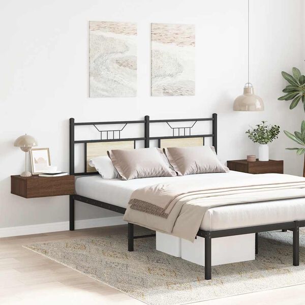 vidaXL Plovouc&iacute; nočn&iacute; stolky 2 ks hněd&yacute; dub 40 x 30 x 15 cm kompozit