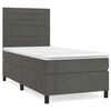 vidaXL Box spring postel s matrac&iacute; tmavě &scaron;ed&aacute; 90x200 cm samet