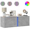 vidaXL N&aacute;stěnn&aacute; TV skř&iacute;ňka s LED osvětlen&iacute;m betonově &scaron;ed&aacute; 100x31x35 cm