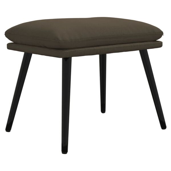 vidaXL Podnožka tmavě &scaron;ed&aacute; 45x30x35 cm tkanina z mikrovl&aacute;kna