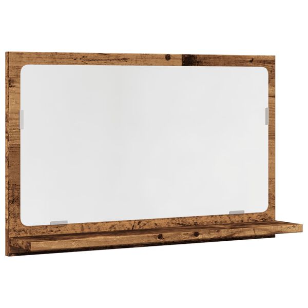 vidaXL Koupelnov&aacute; skř&iacute;ňka se zrcadlem old wood 60x11x37 cm kompozit
