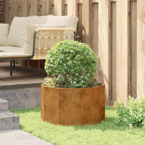 vidaXL Truhl&iacute;k Rezav&aacute; 60 x 60 x 35 cm Povětrnostně odoln&aacute; ocel