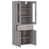 vidaXL Skř&iacute;ň highboard &scaron;ed&aacute; sonoma 69,5 x 34 x 180 cm kompozitn&iacute; dřevo