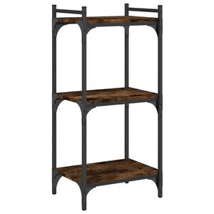 vidaXL Knihovna se 3 policemi kouřov&yacute; dub 40x30x86 cm kompozitn&iacute; dřevo