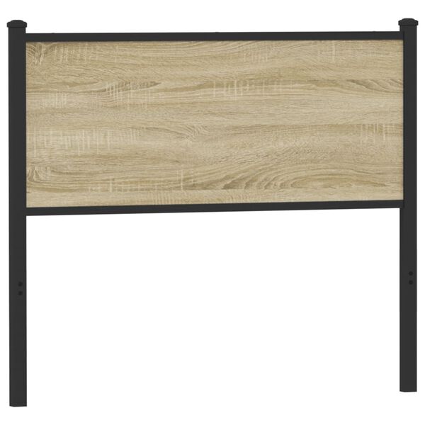 vidaXL N&aacute;hradn&iacute; čelo postele dub sonoma 107 cm kompozitn&iacute; dřevo a ocel