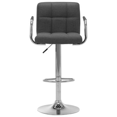 vidaXL Barová židle tmavě šedá textil