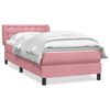 vidaXL Box spring postel s matrac&iacute; růžov&aacute; 80x210 cm samet