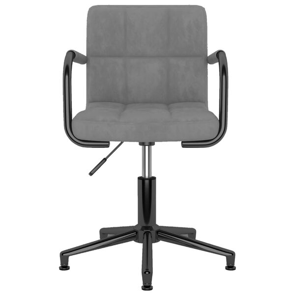 vidaXL Otočn&eacute; j&iacute;deln&iacute; židle 2 ks světle &scaron;ed&eacute; samet