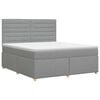 vidaXL Postel boxspring s matrac&iacute; Světle &scaron;ed&aacute; 140 x 200 cm Textil