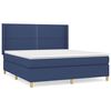 vidaXL Box spring postel s matrac&iacute; modr&aacute; 180x200 cm textil