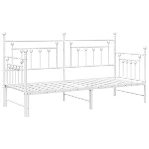 vidaXL Rám pohovky s čelo Bílá 75 x 190 cm Ocel