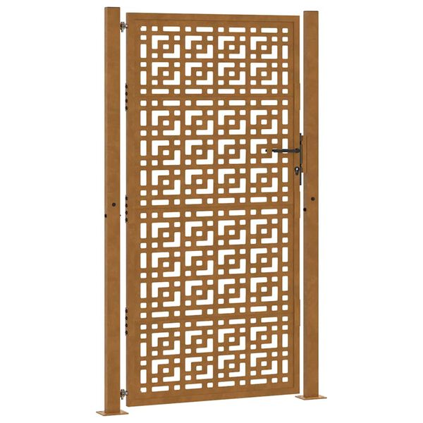 vidaXL Zahradn&iacute; br&aacute;na 100 x 200 cm odoln&aacute; ocel s kř&iacute;žov&yacute;m designem