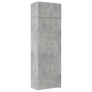 vidaXL &Uacute;ložn&aacute; skř&iacute;ňka betonově &scaron;ed&aacute; 70x42,5x225 cm kompozitn&iacute; dřevo