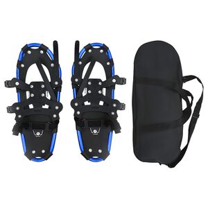 vidaXL 3 v 1 Sněžnice Modr&aacute; a čern&aacute; 53,5 x 21 cm Hlin&iacute;k a HDPE