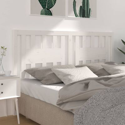 vidaXL Čelo postele bílé 146 x 4 x 100 cm masivní borovice