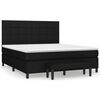 vidaXL Box spring postel s matrac&iacute; čern&aacute; 160x200 cm textil