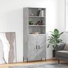 vidaXL Skř&iacute;ň highboard betonově &scaron;ed&aacute; 69,5x34x180 cm kompozitn&iacute; dřevo
