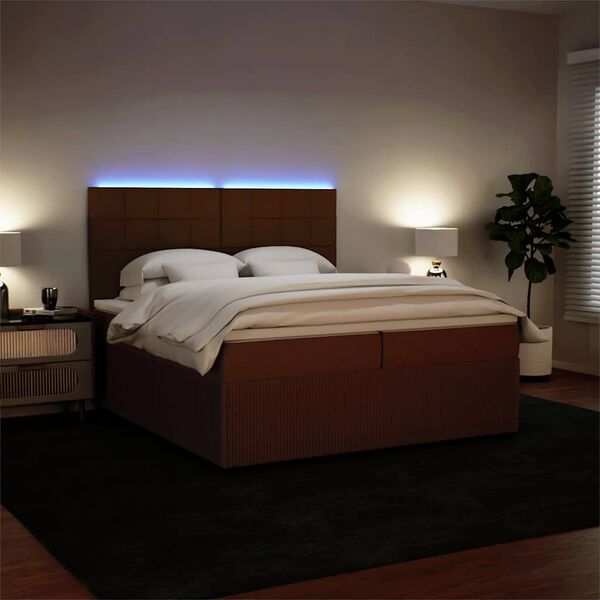 vidaXL Box spring postel s matrac&iacute; růžov&aacute; 200x200 cm samet