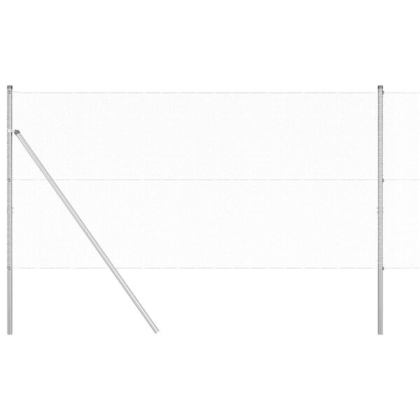 vidaXL Plotov&yacute; sloupek. Stř&iacute;brn&aacute; 10 x 1,4 m (13 mm s&iacute;ť) Ocel