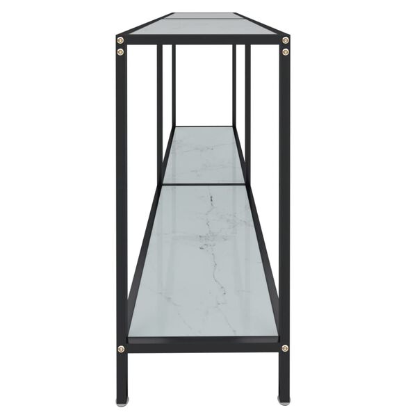 vidaXL Konzolový stolek bílý 160 x 35 x 75,5 cm tvrzené sklo