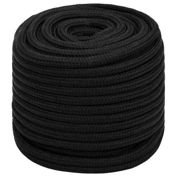 vidaXL Pracovn&iacute; lano čern&eacute; 16 mm 25 m polyester