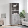 vidaXL Skříň highboard šedá sonoma 69,5 x 34 x 180 cm kompozitní dřevo