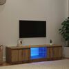 vidaXL TV stolek s LED dub artisan 140 x 40 x 36 cm kompozitn&iacute; dřevo