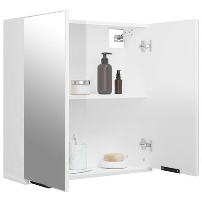 vidaXL Koupelnová zrcadlová skříňka lesklá bílá 64 x 20 x 67 cm
