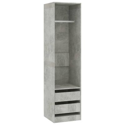 vidaXL Šatní skříň se zásuvkami betonově šedá 50x50x200 cm dřevotříska