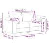 vidaXL Loveseat Sofa světle &scaron;ed&aacute; 120 cm samet