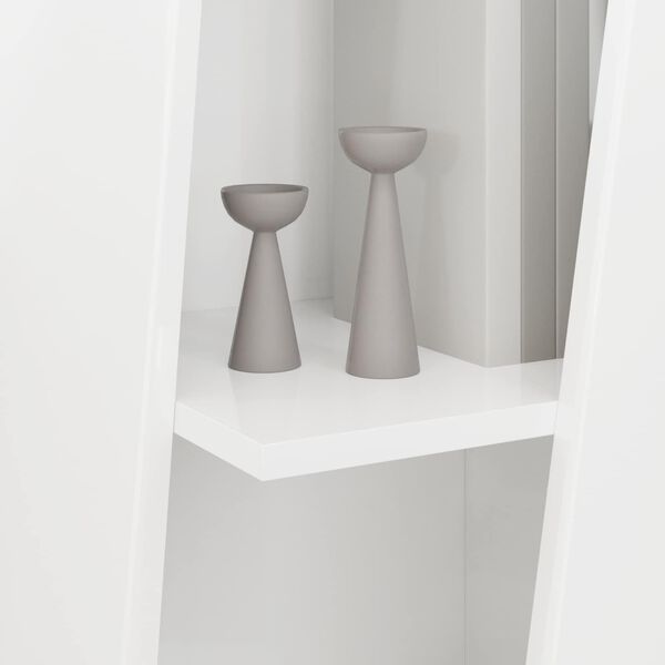 vidaXL Bočn&iacute; police Vysoce leskl&aacute; b&iacute;l&aacute; 33 x 32 x 100,5 cm