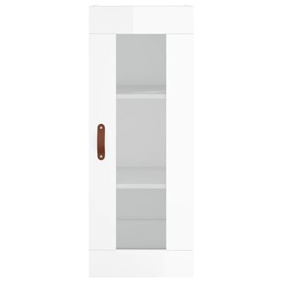 vidaXL Nástěnná skříňka bílá s vysokým leskem 34,5 x 34 x 90 cm