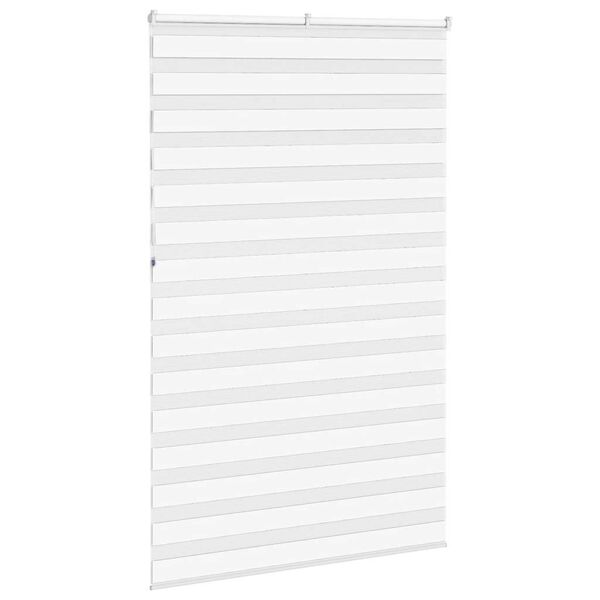 vidaXL Zebra roleta b&iacute;l&aacute; 140x230 cm &scaron;&iacute;řka l&aacute;tky 135,9 cm polyester