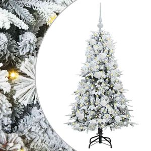 vidaXL Uměl&yacute; Skl&aacute;dac&iacute; V&aacute;nočn&iacute; Strom s stojanem B&iacute;l&aacute; 120 cm PE a PVC