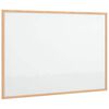 vidaXL Magnetick&aacute; b&iacute;l&aacute; tabule s r&aacute;mem z masivn&iacute;ho borovicov&eacute;ho dřeva 80 x 55 cm