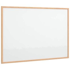 vidaXL Magnetick&aacute; b&iacute;l&aacute; tabule s r&aacute;mem z masivn&iacute;ho borovicov&eacute;ho dřeva 80 x 55 cm