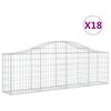 vidaXL Klenut&eacute; gabionov&eacute; ko&scaron;e 18 ks 200x30x60/80 cm pozinkovan&eacute; železo