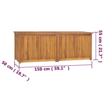 vidaXL Zahradní box 150 x 50 x 55 cm masivní teakové dřevo
