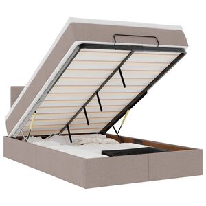 vidaXL Osmansk&yacute; r&aacute;m postele s matrac&iacute; taupe 120x190cm textil